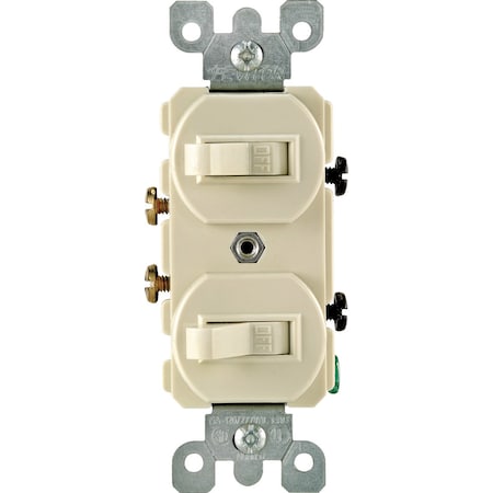 Leviton Leviton 15 amps Single Pole Toggle Switch Ivory 1 pk 05224-2IS